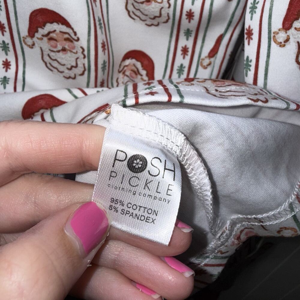 Posh Pickle Women’s Jolly Old Saint Nick Lounge Set Pajamas Christmas Size S NWT - Picture 6 of 6